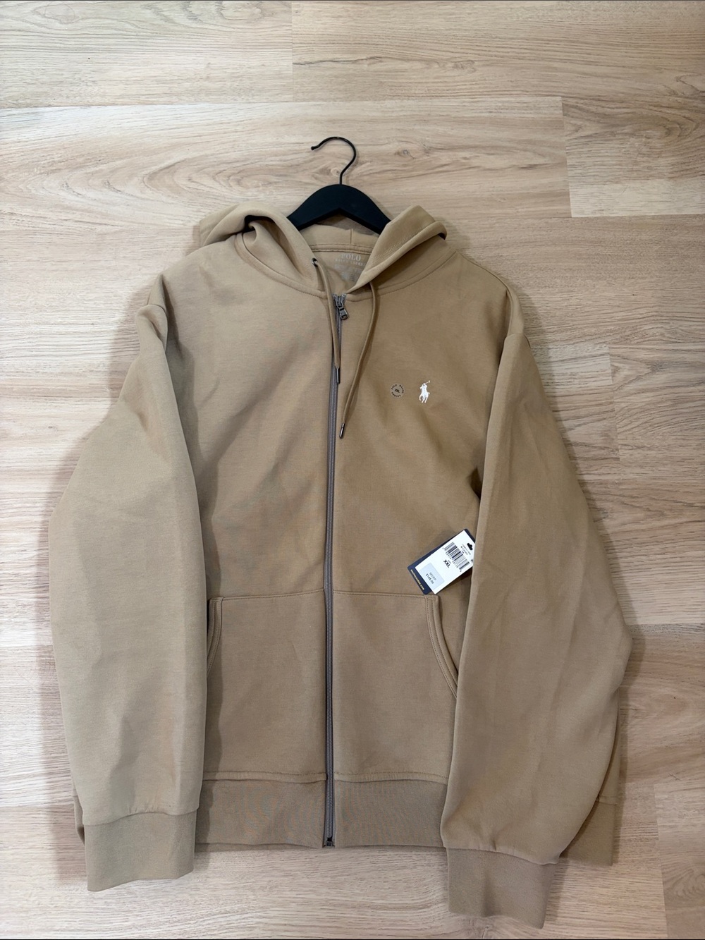 NWT Men’s Polo by Ralph Lauren Tan Full-Zip Hoodie
